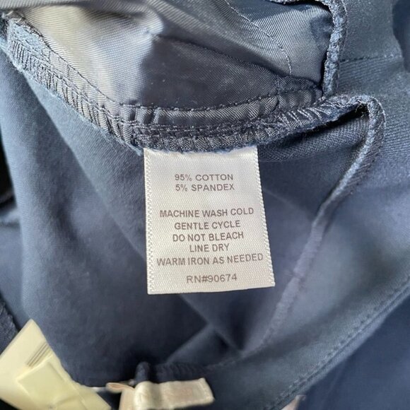 Boston Proper Trouser Pants Womens 6 Slim Ankle Navy Blue‎ Side Zip NEW - Picture 7 of 8